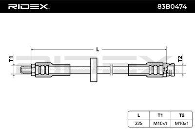 спирачен маркуч RIDEX 83B0474