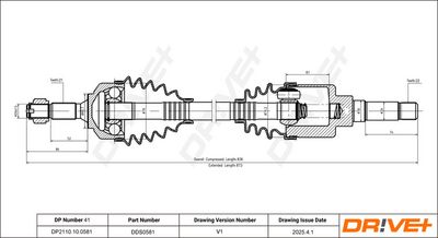 ANTRIEBSWELLE DR!VE+ DP2110100581