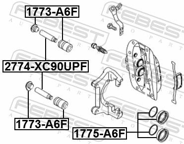 Bellow, brake caliper guide 1773-A6F