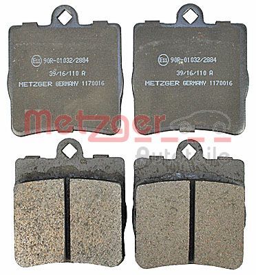 BREMSBELAGSATZ SCHEIBENBREMSE METZGER AUTOTEILE 1170016 1