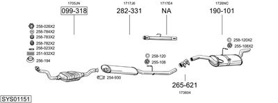 Układ wydechowy BOSAL SYS01151