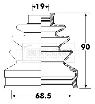 Bellow, drive shaft Borg & Beck BCB6300