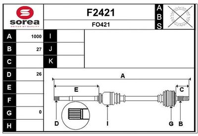 ANTRIEBSWELLE SNRA F2421