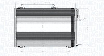 MAGNETI MARELLI 350203816000 Радиатор кондиционера  для PEUGEOT 206 (Пежо 206)