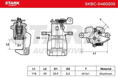 спирачен апарат STARK SKBC-0460205