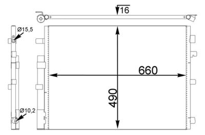 Condenser, air conditioning AC 773 000S