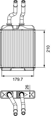 SCHIMBATOR CALDURA INCALZIRE HABITACLU VALEO 812278