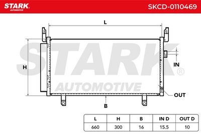 кондензатор, климатизация STARK SKCD-0110469