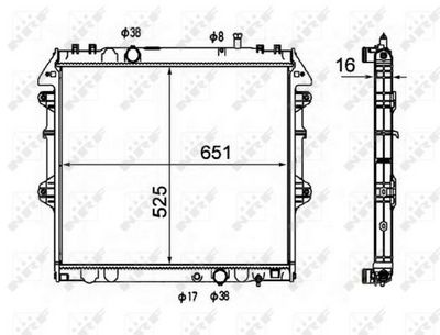 Radiator, engine cooling 58491