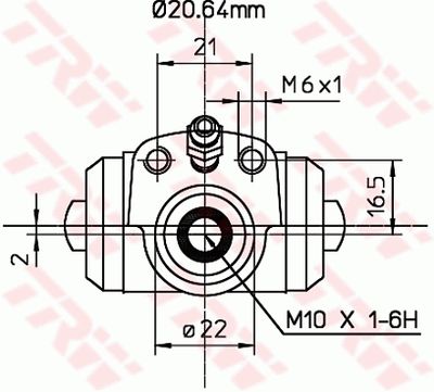 CILINDRU RECEPTOR FRANA TRW BWF295 1