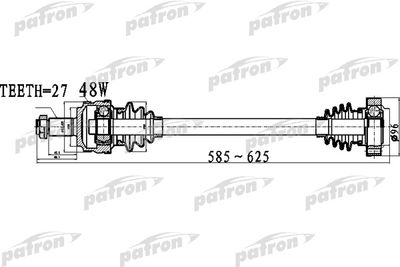 PATRON PDS0479 Сальник полуоси  для BMW Z3 (Бмв З3)
