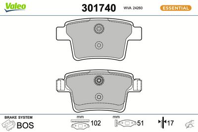 BREMSBELAGSATZ SCHEIBENBREMSE