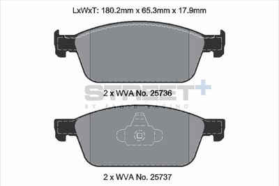 Sada brzdových destiček, kotoučová brzda PAGID Racing T8125SP2001