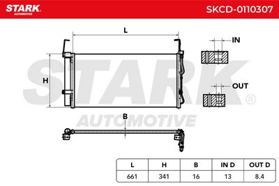 кондензатор, климатизация STARK SKCD-0110307