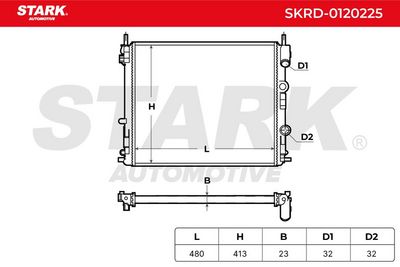 радиатор, охлаждане на двигателя STARK SKRD-0120225