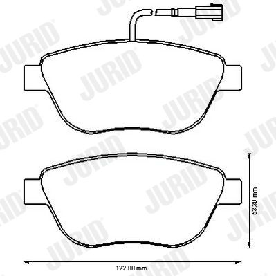 Комплект тормозных колодок, дисковый тормоз JURID 573172J для FIAT STILO