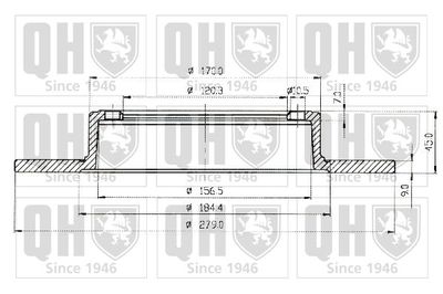 QUINTON HAZELL BDC3200 Тормозные диски  для FIAT 242 (Фиат 242)