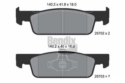 Sada brzdových destiček, kotoučová brzda BENDIX Braking BPD1010