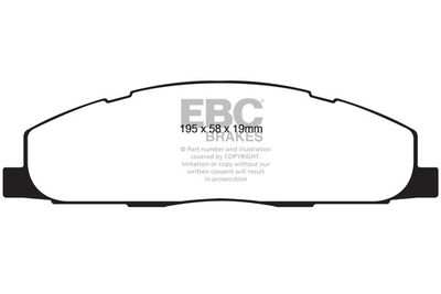 комплект спирачно феродо, дискови спирачки EBC Brakes DP41848R