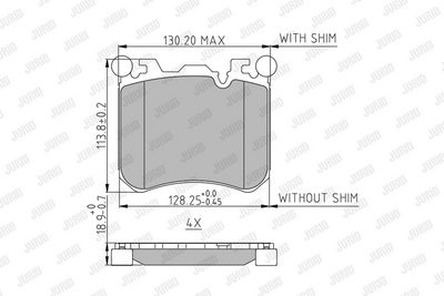 BREMSBELAGSATZ SCHEIBENBREMSE JURID 573351J 1