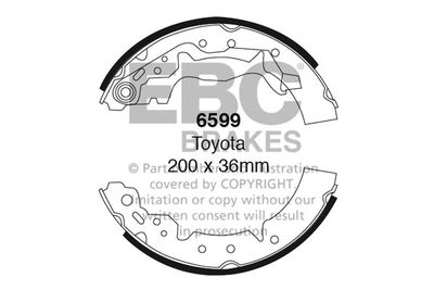 Комплект тормозных колодок EBC Brakes 6599 для TOYOTA CARINA