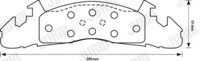 Комплект тормозных колодок, дисковый тормоз JURID 571517J для CHRYSLER VOYAGER