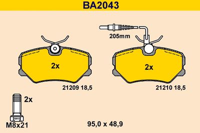 SET PLACUTE FRANA FRANA DISC BARUM BA2043