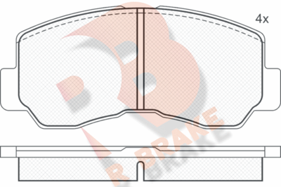 Комплект тормозных колодок, дисковый тормоз R BRAKE RB0623 для MITSUBISHI SAPPORO