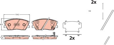 Brake Pad Set, disc brake GDB2459