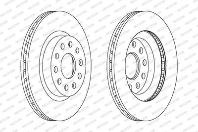BREMSSCHEIBE FERODO DDF1223C 1