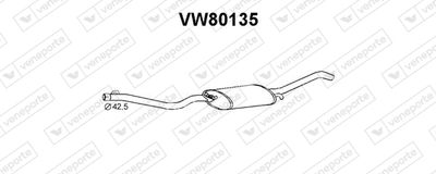 Глушитель выхлопных газов конечный VENEPORTE VW80135 для VW JETTA