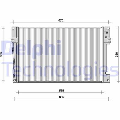 DELPHI TSP0225078 Радиатор кондиционера  для VOLVO 850 (Вольво 850)