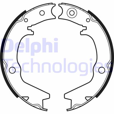 Комплект тормозных колодок DELPHI LS2145 для MITSUBISHI SPACE