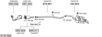SISTEM DE ESAPAMENT BOSAL SYS01869