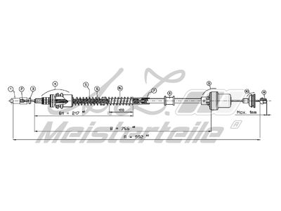 въжен механизъм, задействане на съединителя A.Z. Meisterteile AZMT-47-010-1382