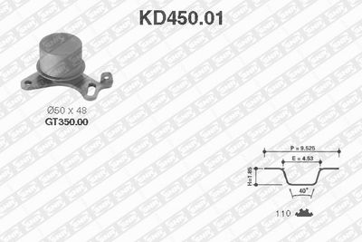 Комплект ремня ГРМ SNR KD450.01 для BMW 3