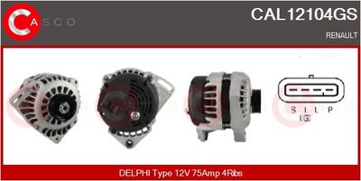GENERATOR / ALTERNATOR CASCO CAL12104GS