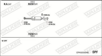 Изпускателна система WALKER OPK025504B