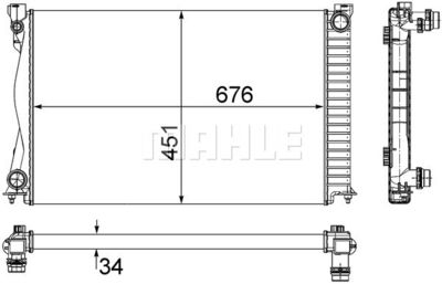 MAHLE CR 1861 000S Радиатор охлаждения двигателя для AUDI A6 C6 (4F2)