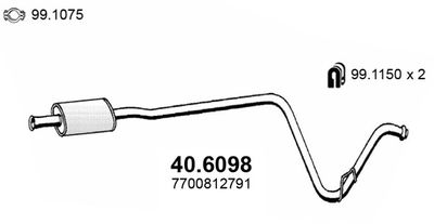 Tłumik środkowy ASSO 40.6098
