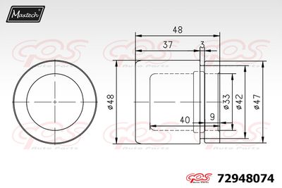 Поршень, корпус скобы тормоза MAXTECH 72948074 для VW LUPO