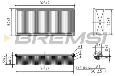 Воздушный фильтр BREMSI FA1624 для ALPINA B10
