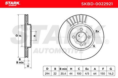 спирачен диск STARK SKBD-0022921