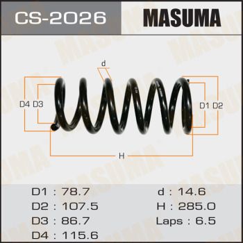 Пружина ходовой части MASUMA CS-2026 для NISSAN AVENIR