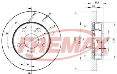 FREMAX BD-2806 Тормозные диски  для DODGE  (Додж Караван)