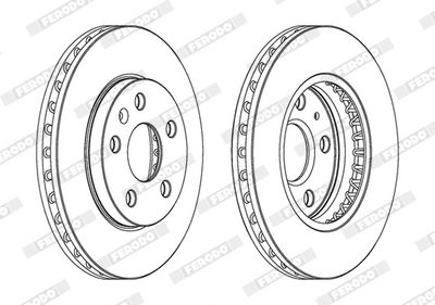 BREMSSCHEIBE FERODO DDF1721C 1
