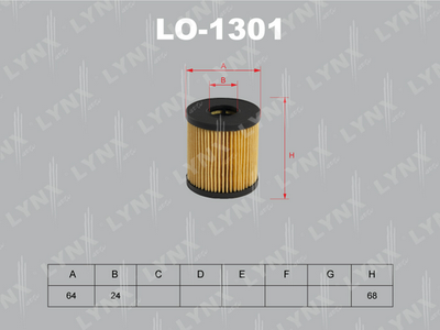 LO-1301 LYNXauto Масляный фильтр