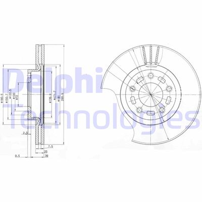 Bromsskiva DELPHI BG3928