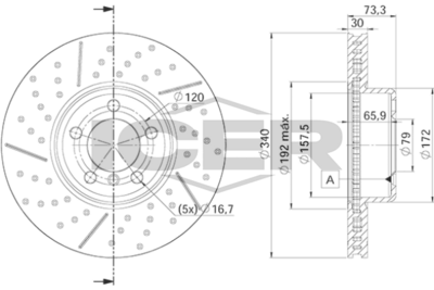 спирачен диск ICER 78BD3419-2