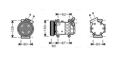 AVA QUALITY COOLING Kompressor, Klimaanlage (RTAK080)